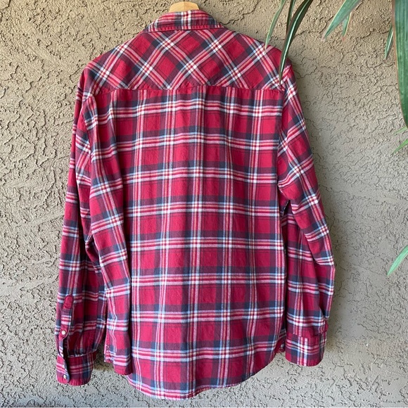 Weathered Classic Red Plaid Flannel by Jach’s Girlfriend - Picture 9 of 11